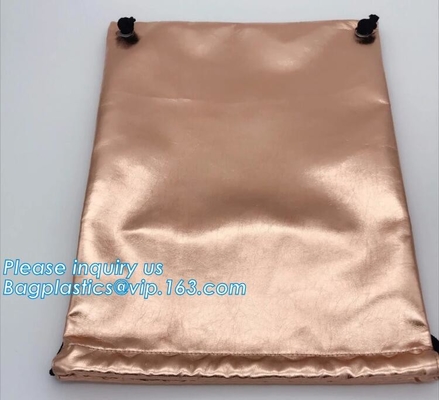 Изготовленный на заказ Drawstring PU кожаный кладет кожаные мешки в мешки с ЛОГОТИПОМ, водоустойчивой сумкой Drawstring PU кожаной, Bagease, Bagplastics