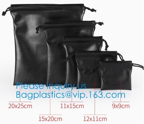 Сумки Drawstring роскошного организатора макияжа мешка PU логотипа золота кожаного выдвиженческие мини, Pu сыпни подарка ювелирных изделий кожаный рисуют