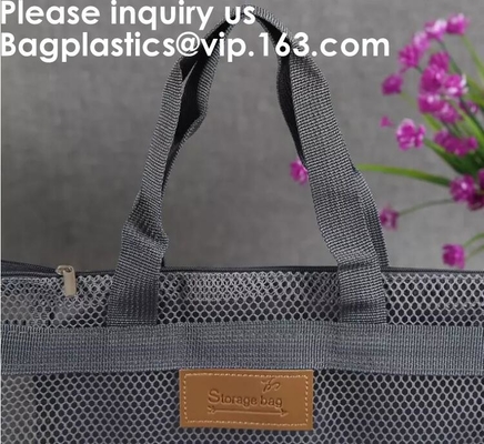 Сеть сетки нейлона хозяйственной сумки сетки Tote Eco дружелюбная, многоразовая продукция сетки кладет хранение в мешки f посещения магазина бакалеи более большой емкости