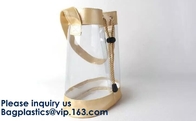 Прозрачная сумка Drawstring с красочной веревочкой, ясная сумка PVC drawstring PVC со строкой золота, Pvc обнажает печать подарка Pac