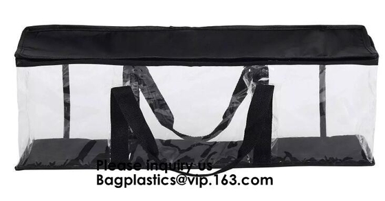 Сетка сумки Tote PVC внутренняя усилила Двух-сшитые сумки хранения ручки задерживает владения X 21 x 16cm измерения 56 сумок приблизительные