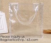 Сумка Tote покупок подарков PVC изготовленного на заказ логотипа изготовителя прозрачная ясная пластиковая портативная упаковывая выдвиженческая, bagease