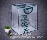 Логотип фирменного наименования нестандартной конструкции печатая ясные прозрачные покупки PVC пластиковые носит сумку с bagease ручки, bagplastics