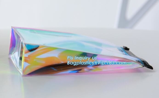 дружественная к эко ясная сумка сумок k застежка-молнии слайдера pvc vinvyl, полиэтиленовый пакет сумки молнии слайдера с sli замка молнии молнии/pvc