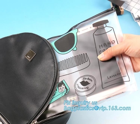 сумка со слайдером для косметической, Ecofriendly нетоксической дружественной к эко жары - сумок застежка-молнии слайдера PVC уплотнения ясных розовых, молнии слайдера