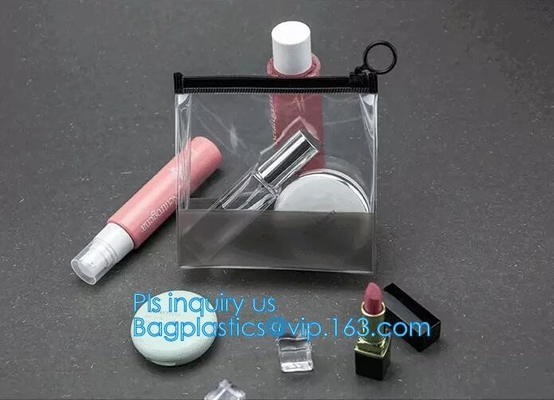 таможня моды толстая ясная розничная напечатала сумку молнии слайдера pvc, сумки застежка-молнии слайдера мини пластиковой молнии косметические с печатью