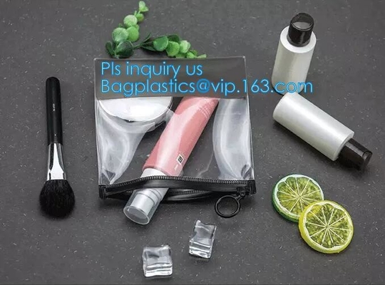 таможня моды толстая ясная розничная напечатала сумку молнии слайдера pvc, сумки застежка-молнии слайдера мини пластиковой молнии косметические с печатью