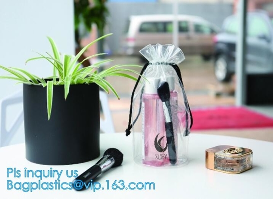 Сумки Drawstring укладывают рюкзак сумка Drawstring PVC, выдвиженческая ясная сумка Drawstring PVC пластиковая, сумка рюкзака drawstring pvc