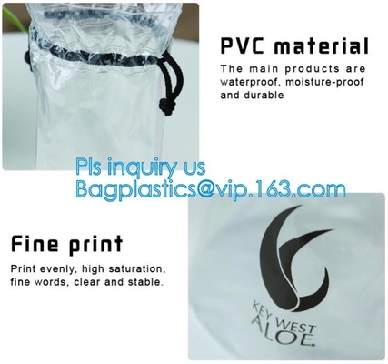 Сумки Drawstring укладывают рюкзак сумка Drawstring PVC, выдвиженческая ясная сумка Drawstring PVC пластиковая, сумка рюкзака drawstring pvc