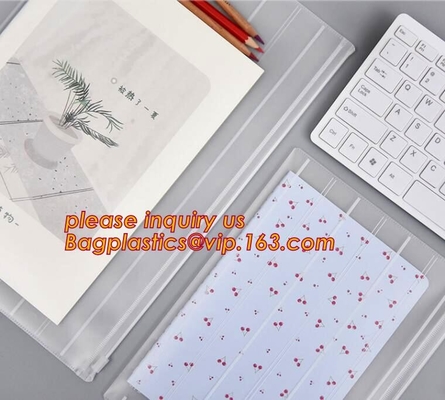 изготовленная на заказ ясная сумка документа pvc pu a4 a5 пластиковая, папка файла PVC сумки документа сумки A5 сетки PVC молнии изготовленного на заказ отпечатка ясная