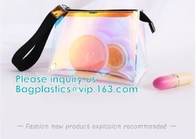 Наборы сумки изготовленного на заказ логотипа сияющие голографические косметические, косметическая сумка макияжа, косметическое перемещение сумки, аксессуары моды голографические