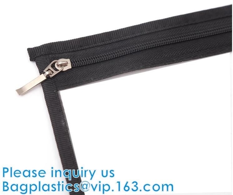 Изготовленная на заказ ясная сумка карандаша Pvc k молнии, сумка пляжа Tote Pvc молнии водоустойчивая, сумка молнии PVC сумки сетки PVC