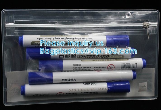 Biodegradable прозрачная сумка слайдера молнии PVC/EVA/TPU, выбранная сумкой молнии зубной щетки косметик девушек со слайдером
