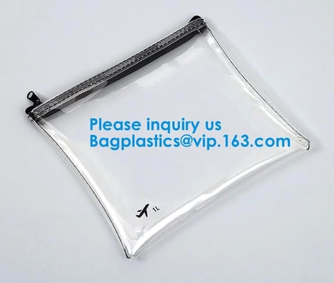 Сумка Pvc замка застежка-молнии мешка гигиенической косметикаи перемещения выдвиженческая с собственным мешком ручки молнии Pvc логотипа эко--Freindly прозрачным