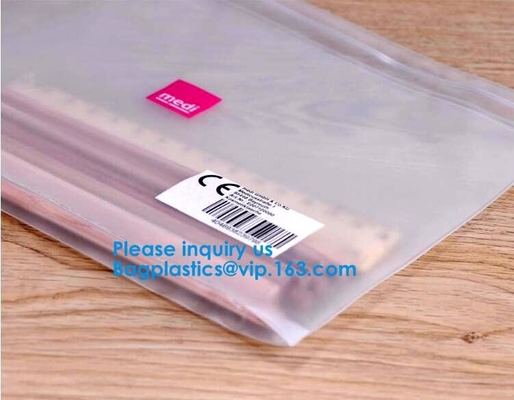 Сумка документа Pvc сумки A5 файла молнии Pvc ясности A4 ясная с красной сумкой конверта Pvc молнии B5 с мешком карты
