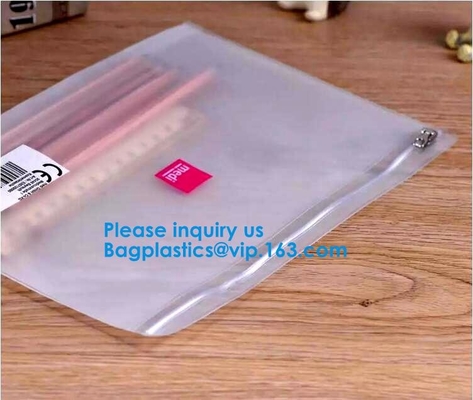 Сумка документа Pvc сумки A5 файла молнии Pvc ясности A4 ясная с красной сумкой конверта Pvc молнии B5 с мешком карты