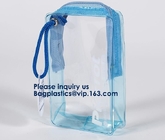 Застежка-молнии слайдера PVC сумки макияжа Pvc материал CPE косметической Resealable поли, сумка PVC макияжа мини ясная косметическая