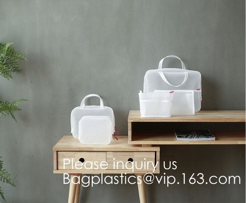 Мешки организатора макияжа женщин Tote сумка PVC сумок гигиенической косметикаи перемещения прозрачная косметическая, косметика перемещения мешка макияжа ясная