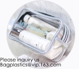 Ясный PVC прозрачной пластмассы кладет мешок в мешки застежка-молнии гигиенической косметикаи сумки макияжа перемещения косметический, мешок сумки макияжа гигиенической косметикаи с молнией c