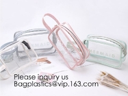 Ясный PVC прозрачной пластмассы кладет мешок в мешки застежка-молнии гигиенической косметикаи сумки макияжа перемещения косметический, мешок сумки макияжа гигиенической косметикаи с молнией c