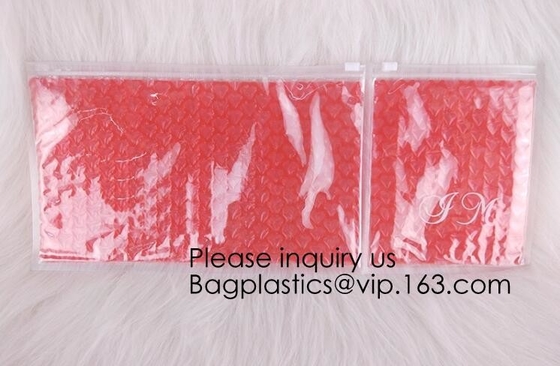 Косметическая пакуя сумка макияжа PVC лазера с сумкой верхнего в форме Сердц воздушного пузыря молнии упаковывая, bagease, bagplastics