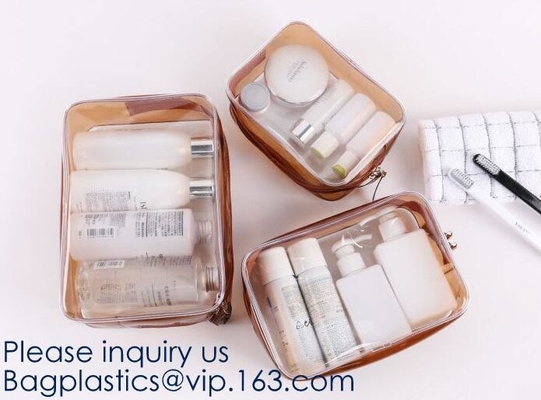 Косметика молнии винила PVC прозрачная, сумка гигиенической косметикаи, каникулы, Bathroom, хранение, универсальная сумка, школа, офис, trave