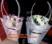 Подгонянный цветок PP пластиковый прозрачный носит сумки со смертной казнью через повешение, сумкой f pp дружественной к Эко Recyclable сумки цветка прозрачной