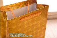 Роскошная сумка цветка бумаги искусства с ручкой веревочки, бумажным мешком несущей цветка бумаги kraft моды, квадратом kraft p моды
