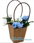 Бумажный мешок несущей бумажного цветка kraft моды, подгонял бумажный мешок несущей цветка Kraft горшечных растений с ручками Grommet