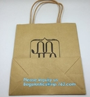 Прокатанные роскошные бумажные мешки с плоской ручкой ленты, уникальной сумкой для ходить по магазинам с доступной ценой, пакетом bagease