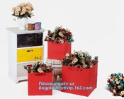 сумка цветка для подарка, бумажного мешка для носит цветок, водоустойчивую белую сумку цветка бумаги Kraft для паковать с лентой