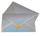 Изготовленный на заказ конверт бумаги Брауна Kraft метки частного назначения логотипа, выполненный на заказ собственный дизайн логотипа красный конверт Bagease письма Kraft бумажный