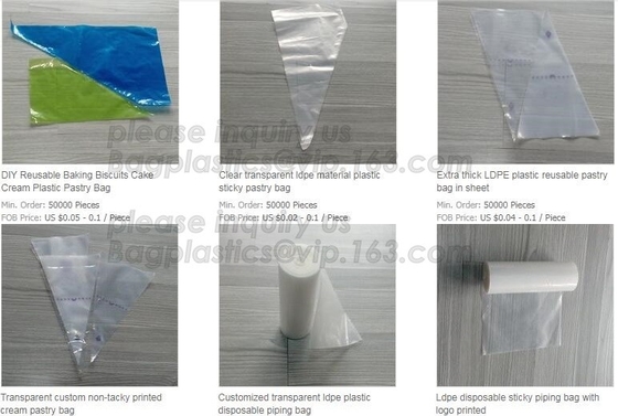 Сумка печенья LDPE девственницы сумок печенья устранимая/пронзительная сумка печенья печь сумки Decoratin, сливк торта, украшая, ба печенья