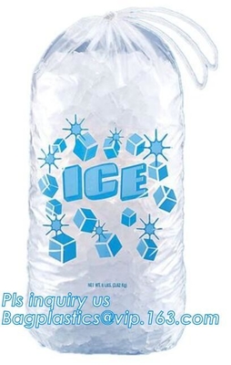 Drawstring Ldpe устранимый пластиковый сумки льда 10 Lb, сумка льда Drawstring многоразового качества еды УПРАВЛЕНИЯ ПО САНИТАРНОМУ НАДЗОРУ ЗА КАЧЕСТВОМ ПИЩЕВЫХ ПРОДУКТОВ И МЕДИКАМЕНТОВ безопасного пластиковая, сверхмощный c