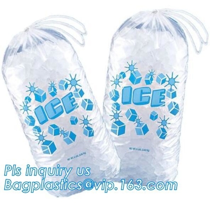 Drawstring Ldpe устранимый пластиковый сумки льда 10 Lb, сумка льда Drawstring многоразового качества еды УПРАВЛЕНИЯ ПО САНИТАРНОМУ НАДЗОРУ ЗА КАЧЕСТВОМ ПИЩЕВЫХ ПРОДУКТОВ И МЕДИКАМЕНТОВ безопасного пластиковая, сверхмощный c