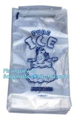 Сумка льда LDPE на крене, дружественных к эко сумках льда калитки, сумках замораживателя льда HDPE/LDPE пакуя на крене, plast ldpe охладителя лета