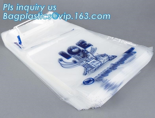 сумка куба 1kg 2kgIce замороженная, сумки льда 10 lb на калитке, сумке с drawstring нейлона для швырка /ice, Preprinted поли льда b