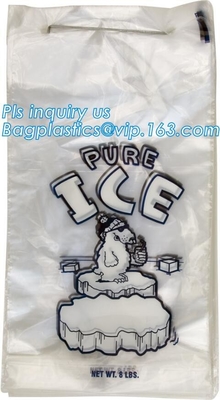 сумка куба 1kg 2kgIce замороженная, сумки льда 10 lb на калитке, сумке с drawstring нейлона для швырка /ice, Preprinted поли льда b
