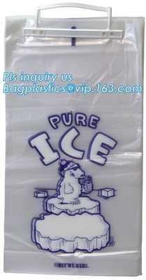 сумка куба 1kg 2kgIce замороженная, сумки льда 10 lb на калитке, сумке с drawstring нейлона для швырка /ice, Preprinted поли льда b