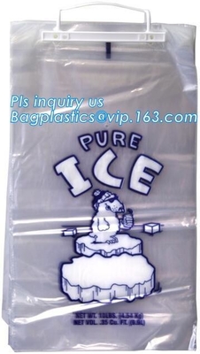 сумка куба 1kg 2kgIce замороженная, сумки льда 10 lb на калитке, сумке с drawstring нейлона для швырка /ice, Preprinted поли льда b