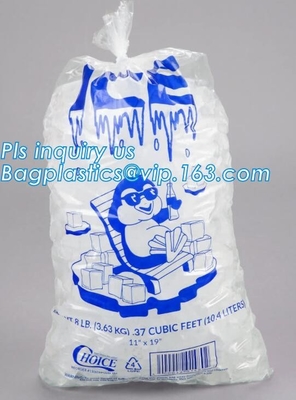COMPOSTABLE подгонянная сумка льда с drawstring, сумка льда калитки промышленной пользы еды пластиковая, сумка льда на крене, льде кладет wi в мешки