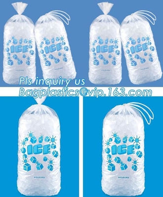 COMPOSTABLE подгонянная сумка льда с drawstring, сумка льда калитки промышленной пользы еды пластиковая, сумка льда на крене, льде кладет wi в мешки