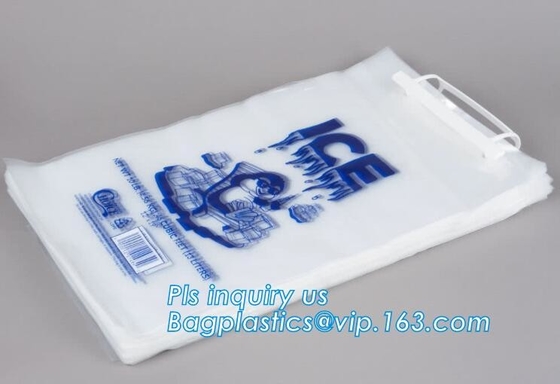 Сумка льда с Drawstring, сумка LDPE поставщиков Китая очень сильная пластиковая течебезопасного льда более крутая, сверхмощная пластиковая сумка льда w