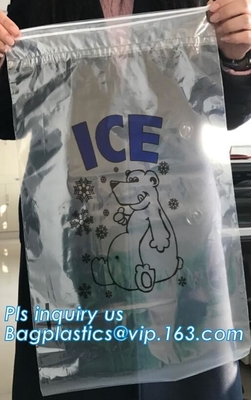 Сумка льда с Drawstring, сумка LDPE поставщиков Китая очень сильная пластиковая течебезопасного льда более крутая, сверхмощная пластиковая сумка льда w