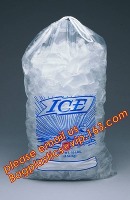 Высококачественный упаковывая полиэтиленовый пакет куба льда LDPE мешка, сумка drawstring изготовителя пластиковая устранимая для льда c хранения