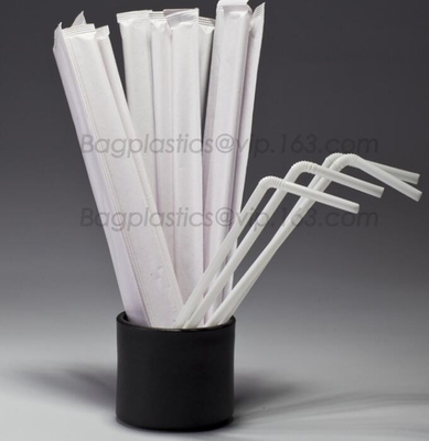 дружественная к Эко солома для выпивая пользы, солома 100% compostable, солома складчатости PLA выпивая