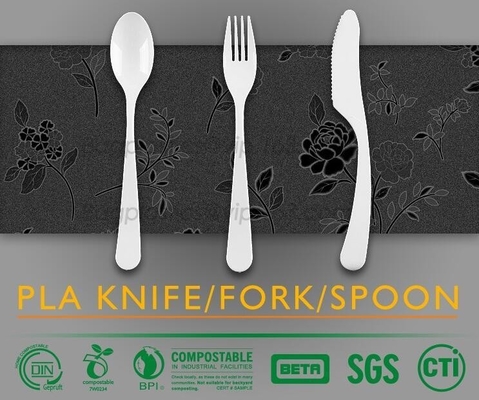 biodegradable и compostable набор столового прибора PLA, набор столового прибора еды, biodegradable ложка вилки ножа столового прибора