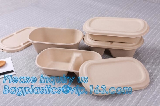 biodegradable коробка бургера пищевого контейнера 6inch 450ml Того сахарного тростника, дружественная к Эко Biodegradable еда Containe кукурузного крахмала
