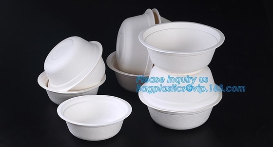 шар сахарного тростника 500ml устранимого eco дружелюбный, Biodegradable устранимый шар багассы сахарного тростника bagease pac 24oz 680ml