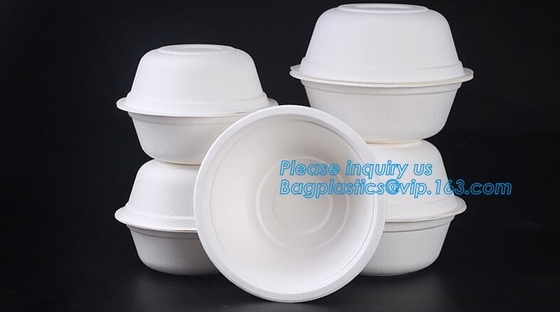 шар сахарного тростника 500ml устранимого eco дружелюбный, Biodegradable устранимый шар багассы сахарного тростника bagease pac 24oz 680ml